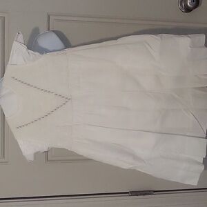 Strasburg Dress White Smocked Sleeveless